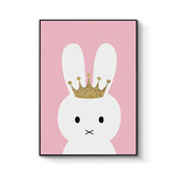 Kids Unicorn Bunny Rabbit Lovely Quote Gifts Girl Wall Art Canvas Decorative Pictures Poster Print Wall Art Room Kids Decor