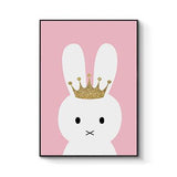 Kids Unicorn Bunny Rabbit Lovely Quote Gifts Girl Wall Art Canvas Decorative Pictures Poster Print Wall Art Room Kids Decor