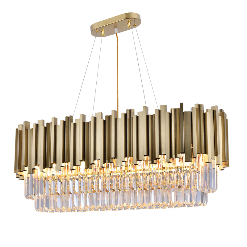 rectangular chandelier dining room