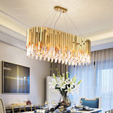 rectangular drum chandelier