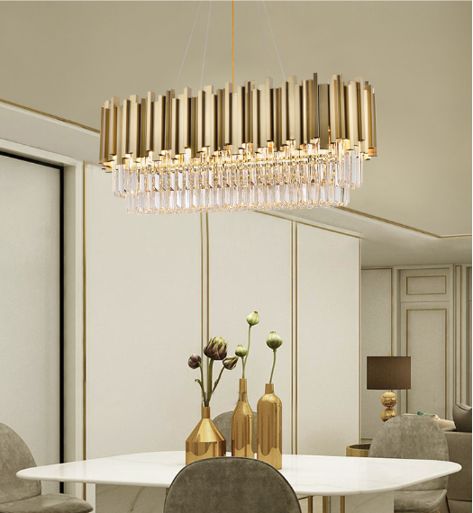 rectangular drum shade chandelier