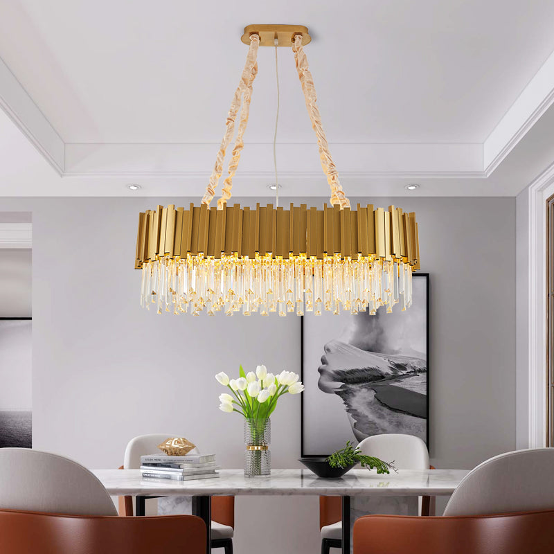 rectangular metal chandelier