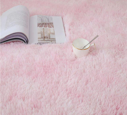 Pink Faux Fur Area Rug