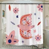 Pink Flying Bird Shower Curtain