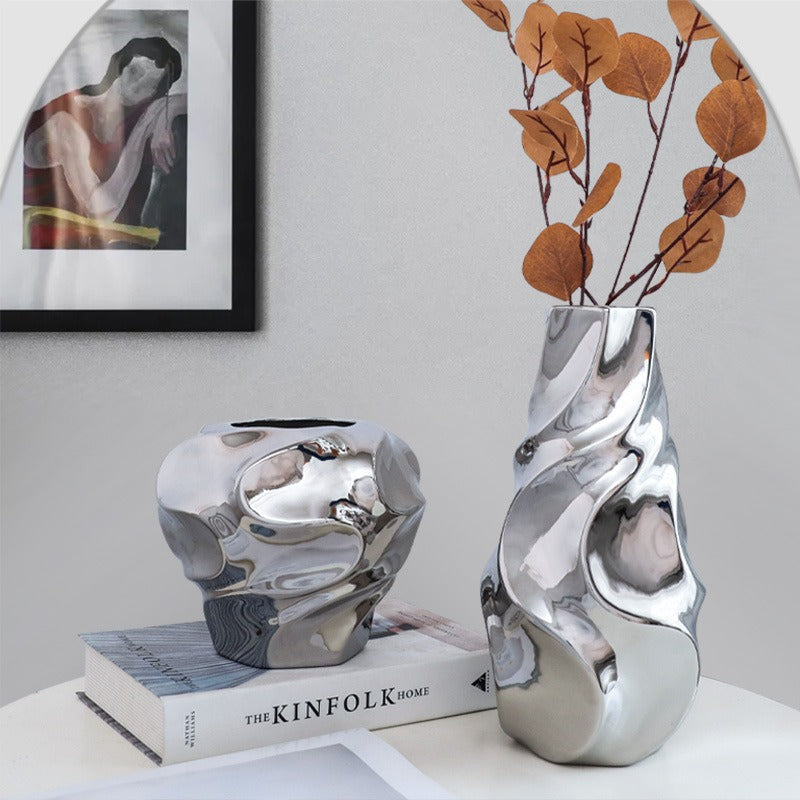 Simply Silver Vases