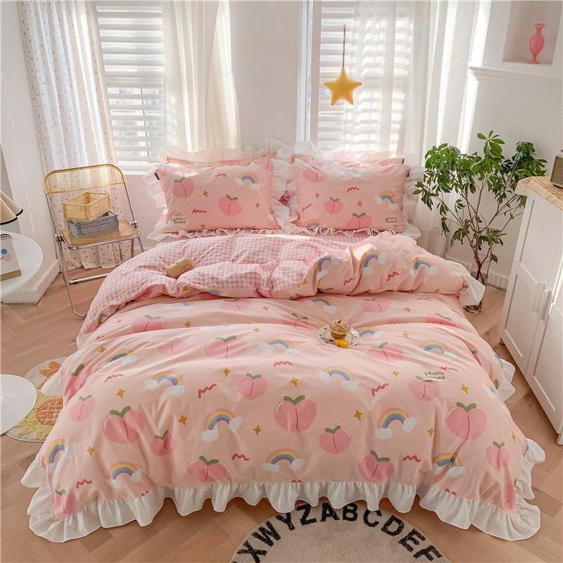 Rainbow Peaches Bedding Set