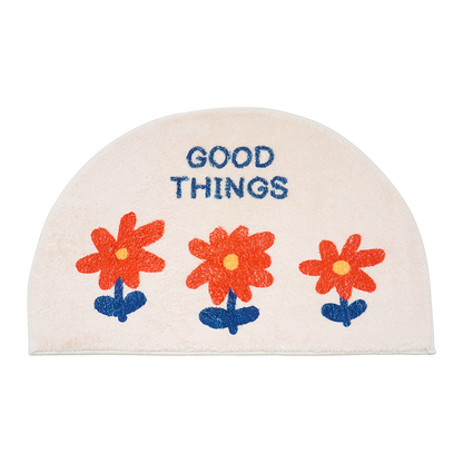 Three Little Flowers Bath Mat