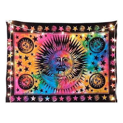 Tie Dye Sun & Moon Tapestry