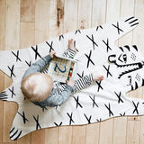 Cotton Tiger Black and White Blanket | Play Mat