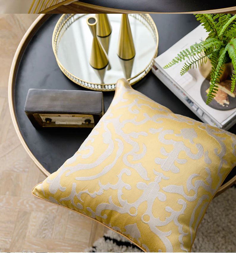 Tillman Golden Jacquard Pillow Covers