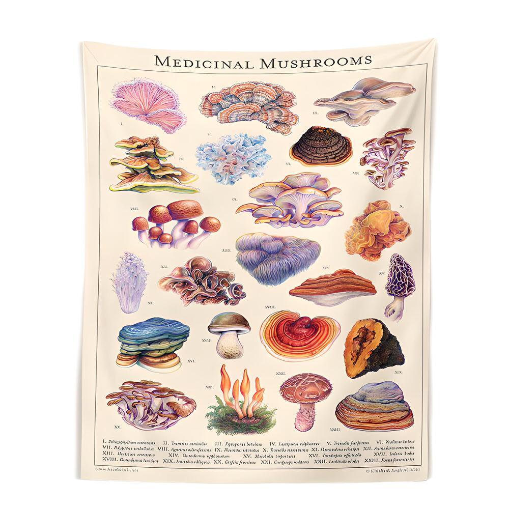 Medical Mushrooms Tapestry