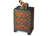 Exotic Hand Painted 3 Drawer Accent Chest