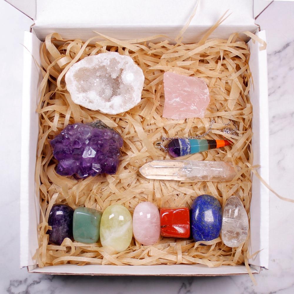 12 Healing Crystals in a Box