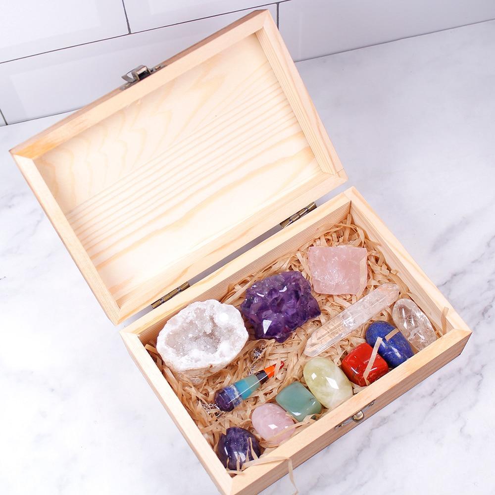 12 Healing Crystals in a Box