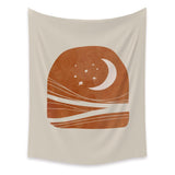 Abstract Sun and Moon Wall Tapestry