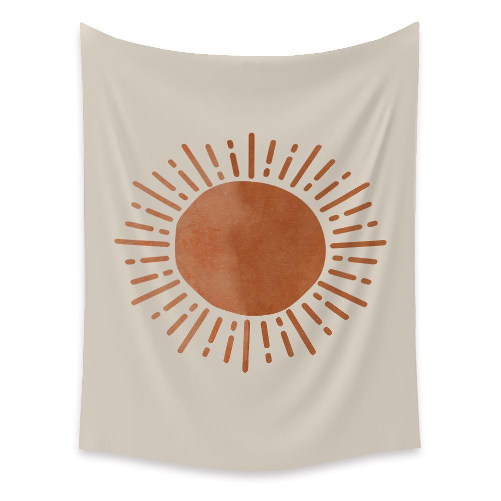 Abstract Sun and Moon Wall Tapestry