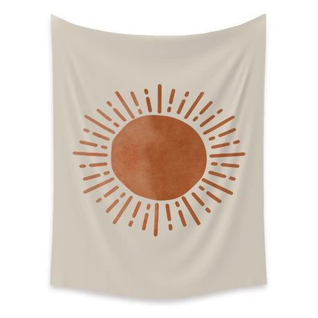 Abstract Sun and Moon Wall Tapestry