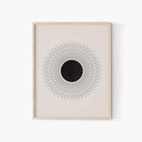 Mid-Century Black Sun Print