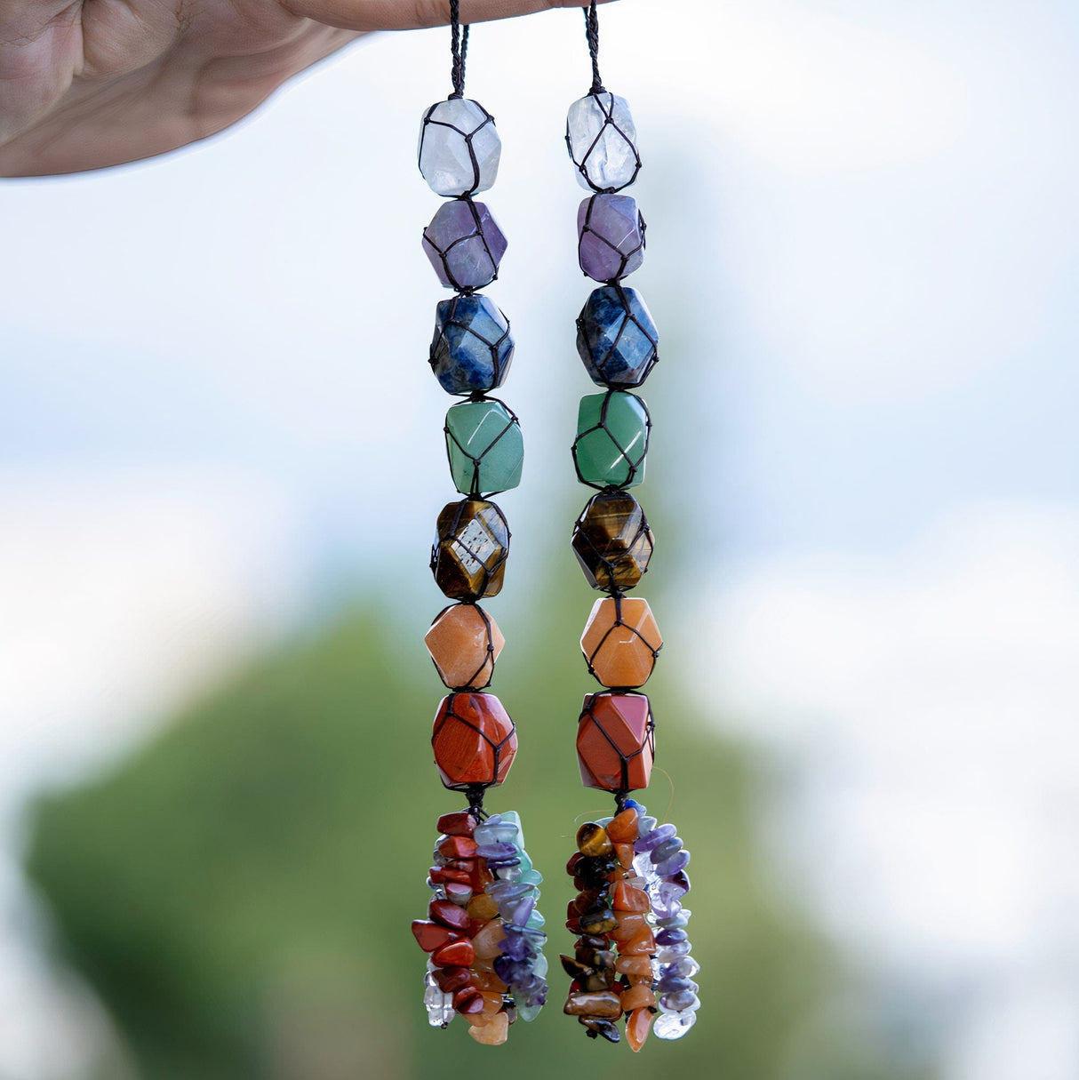 Hanging 7 Chakra Gemstones- Small Size