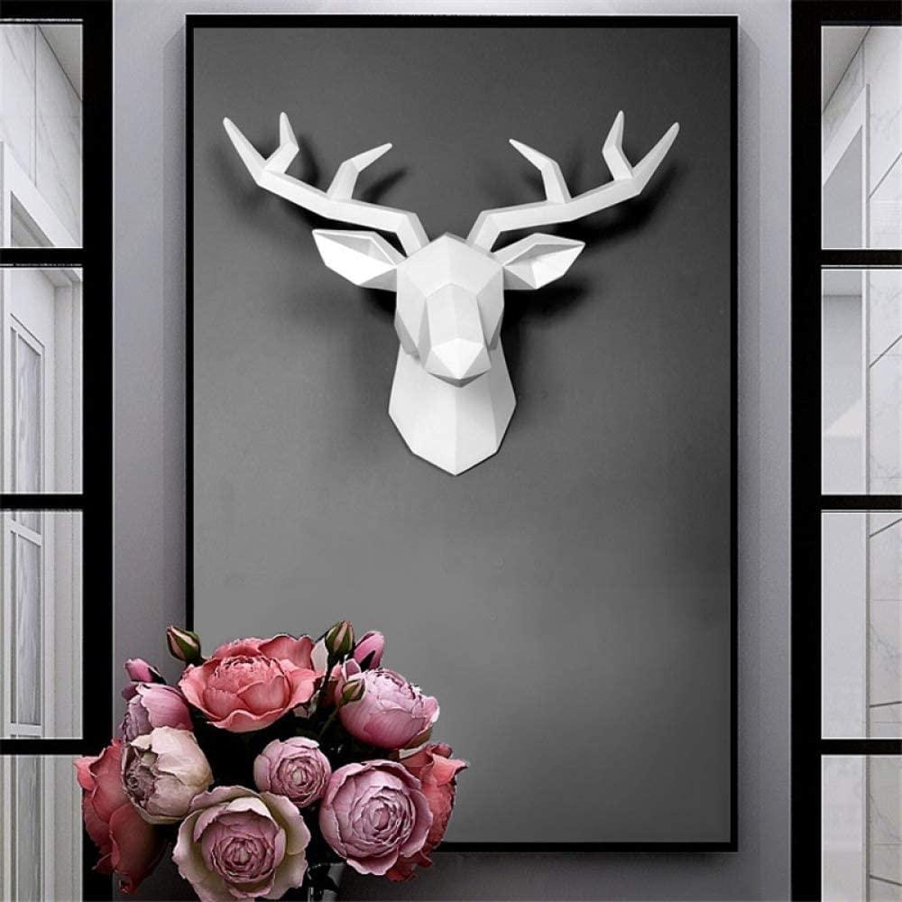 3D Deer Head Wall Statue