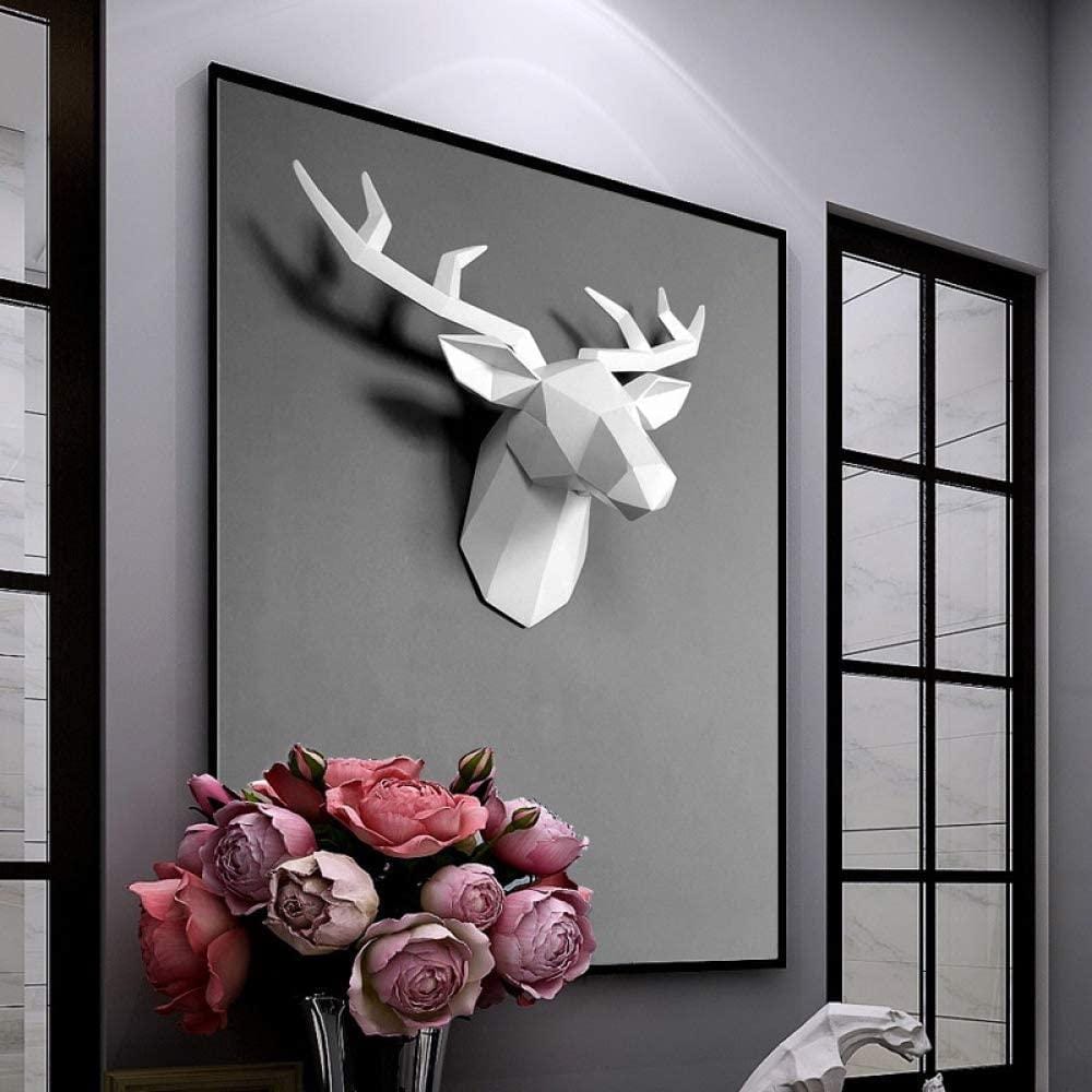 3D Deer Head Wall Statue