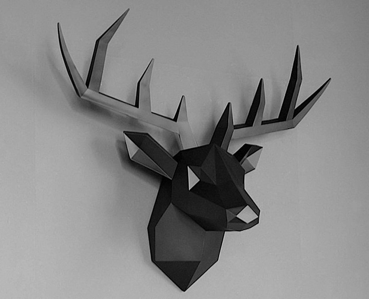 3D Deer Head Wall Statue