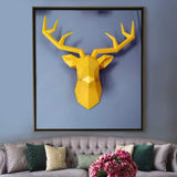 3D Deer Head Wall Statue