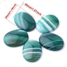 Oval Natural Green Agate Stones