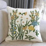 Floral Embroidered Cushion Cover
