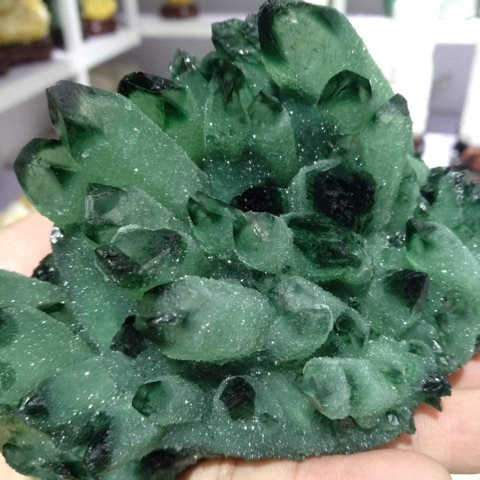 680g Green Phantom Quartz Crystal