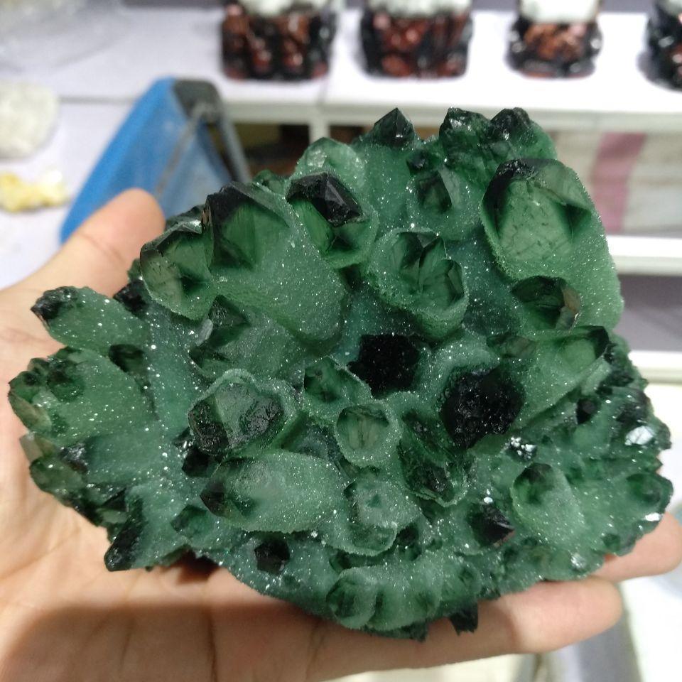 680g Green Phantom Quartz Crystal