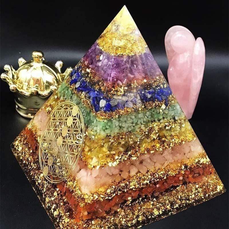 7 Chakra Awakening Healing Orgone Crystal Pyramid