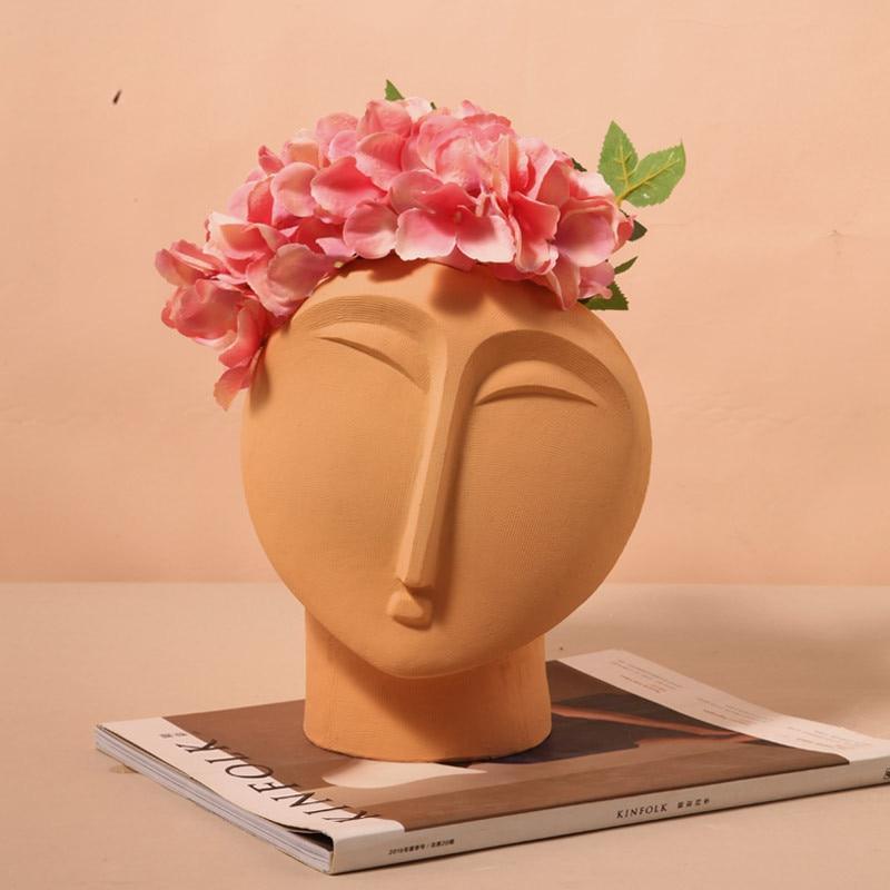 Abstract Face Flower Pot