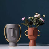 Abstract Face Flower Vase