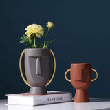 Abstract Face Flower Vase