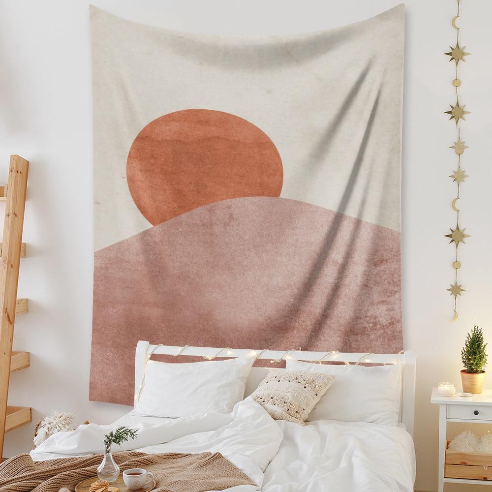 Abstract Sun and Moon Wall Tapestry