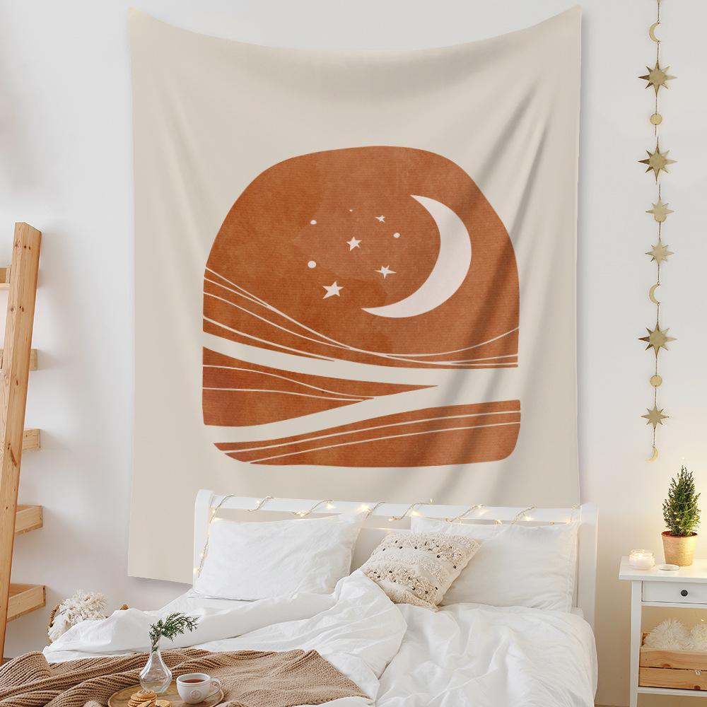 Abstract Sun and Moon Wall Tapestry