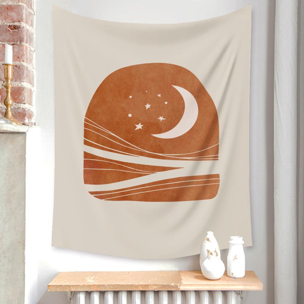 Abstract Sun and Moon Wall Tapestry