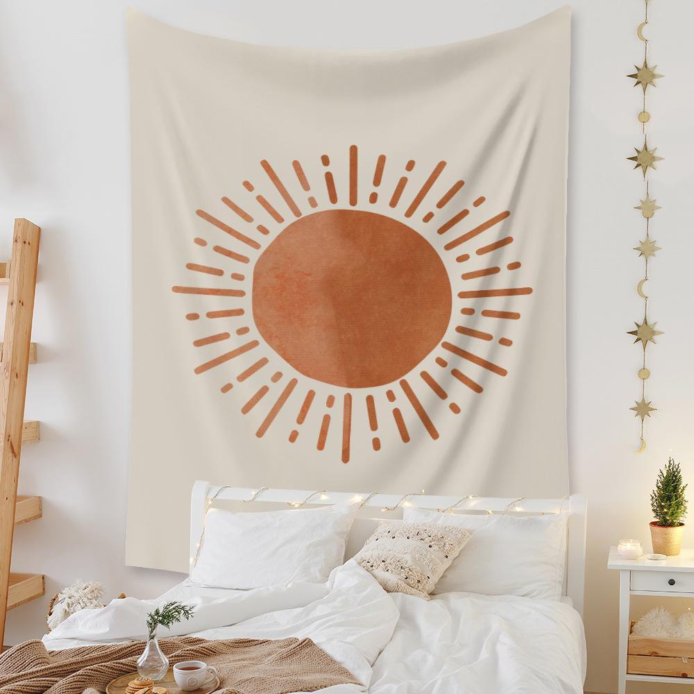 Abstract Sun and Moon Wall Tapestry