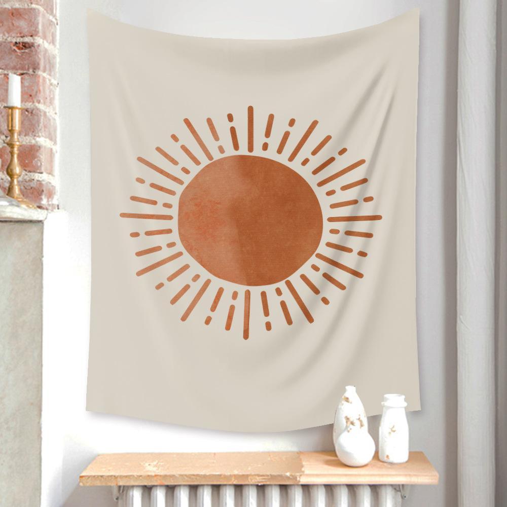 Abstract Sun and Moon Wall Tapestry