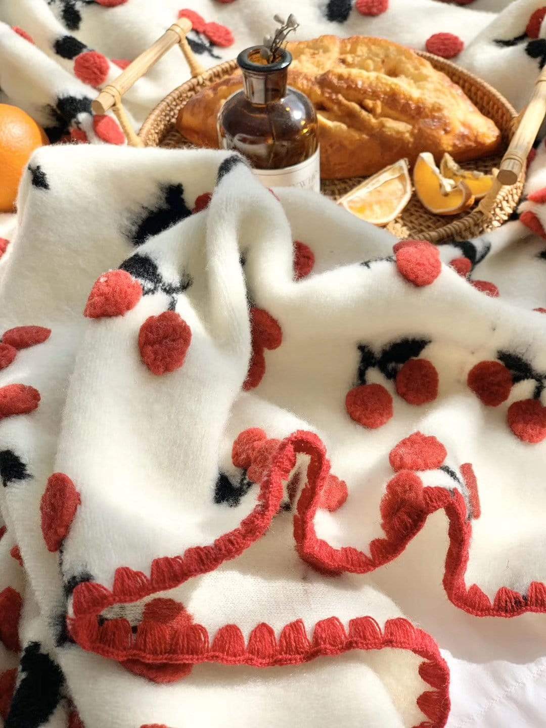 Cherries Throw Blanket