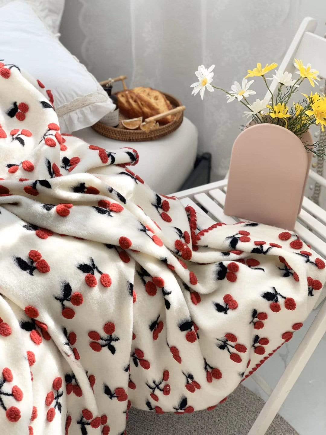 Cherries Throw Blanket