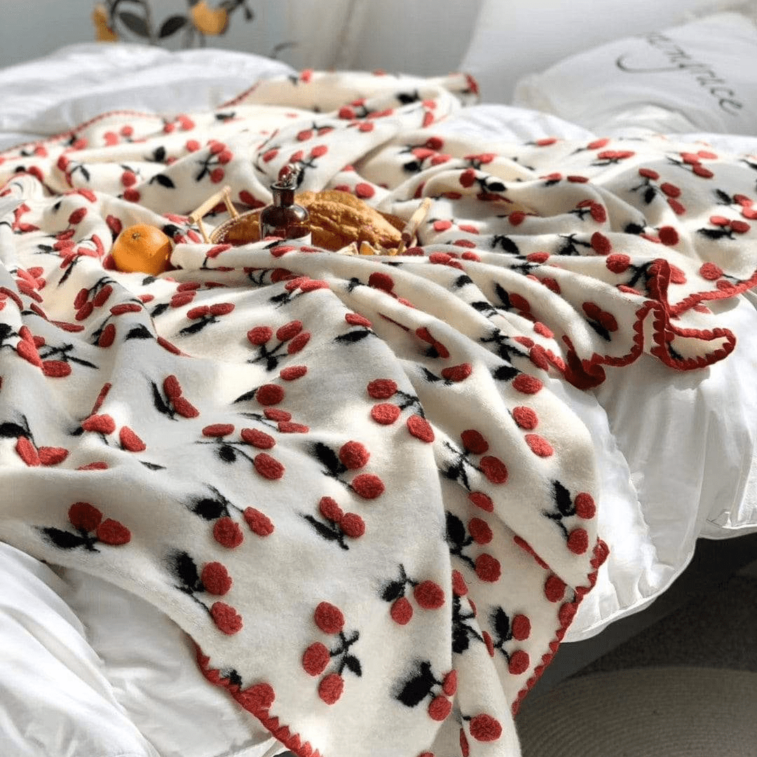 Cherries Throw Blanket