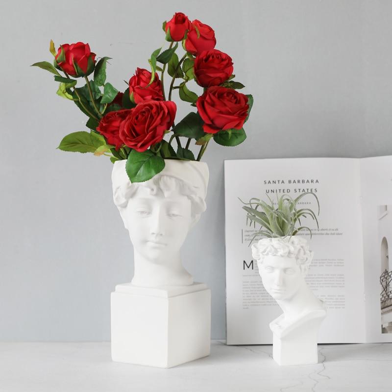 Ancient Greece Human Head Flower Vases