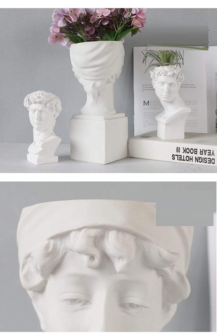 Ancient Greece Human Head Flower Vases