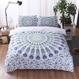 Aquamarine Lotus Mandala Bedding Set 3pcs