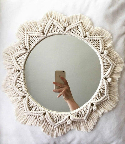 Azrou Cotton Macrame Mirror