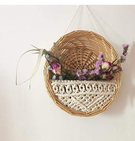 Natural Rattan Wall Shelf