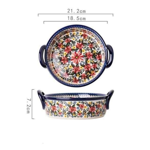 Retro Floral Ceramic Tableware