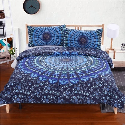 Blue Mandala Bedding Set 4pcs